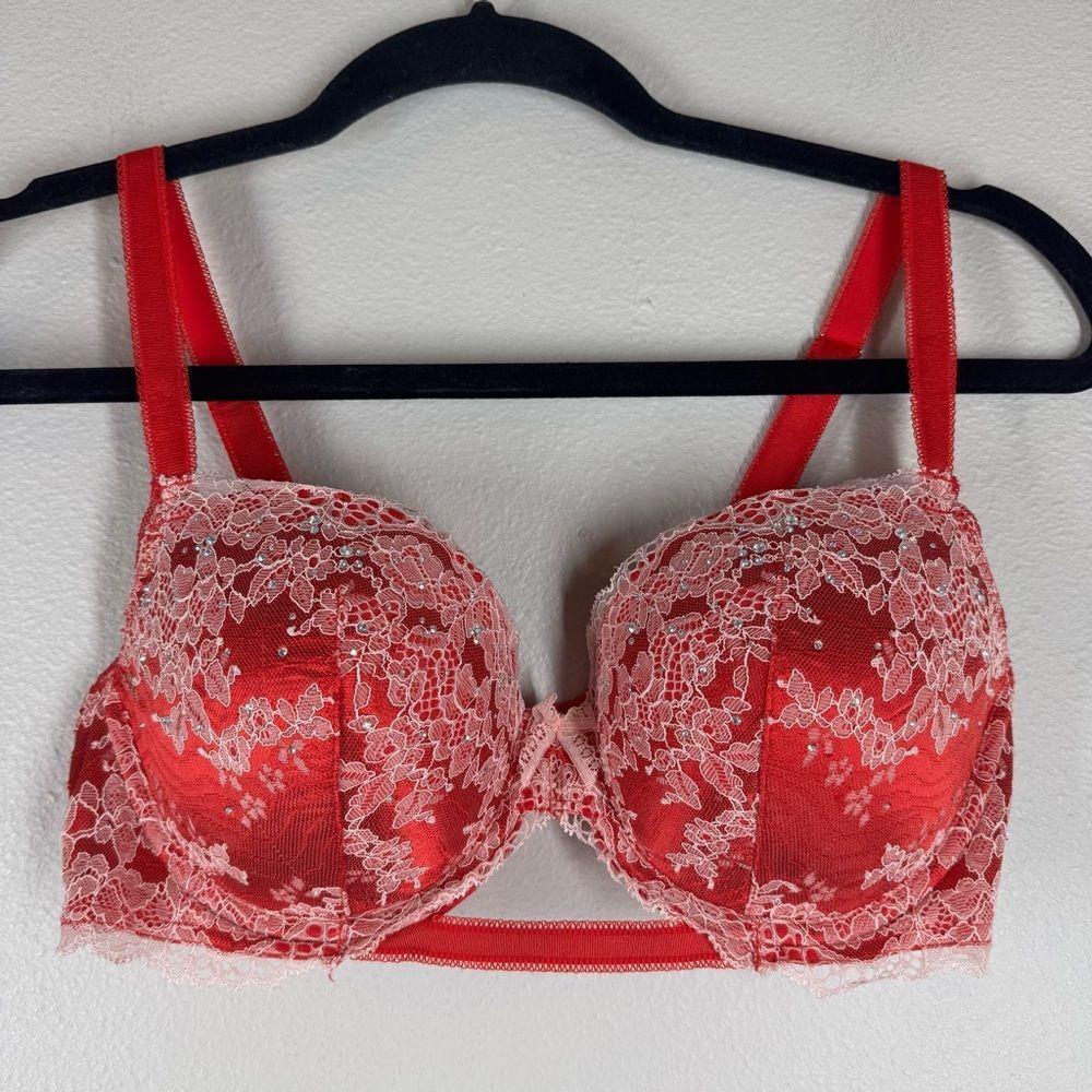 Victoria’s Secret Dream Angels Lined Demi Bra 34D Bling Sequins